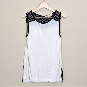 ANN TAYLOR LOFT Black and White Polka Dot Tank